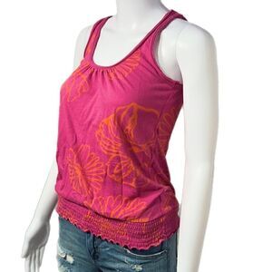 AEO Hibiscus Smocked Tank Top